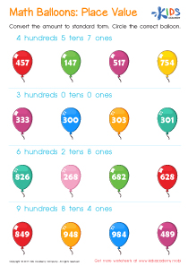 Place Value Printable Worksheet: Free Printout for Kids